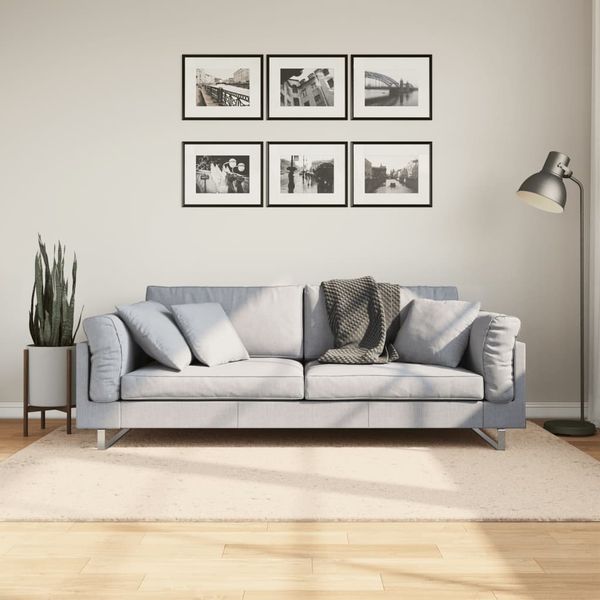 vidaXL Teppich HUARTE Kurzflor Weich und Waschbar Beige 140x200 cm 375020