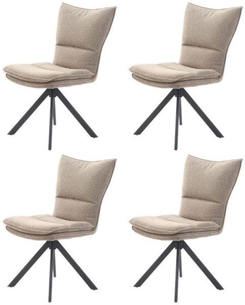Jockenhöfer Gruppe Drehstuhl Florina (Set, 4 St), 4-Fuss-Stuhl, inklusive Drehfunktion (360), bis 150kg belastbar