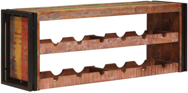 vidaXL Weinregal Braun 100 x 45 x 33 cm Massives Altholz 4104765