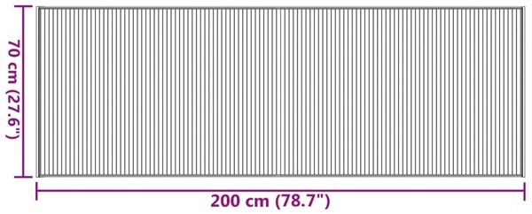 vidaXL Teppich Rechteckig Dunkelbraun 70x200 cm Bambus 376875 Bild 8