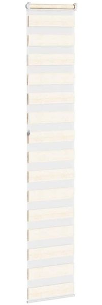 vidaXL Doppelrollo Marmorbeige 45x230 cm Stoffbreite 40,9 cm Polyester 4014692 Bild 4