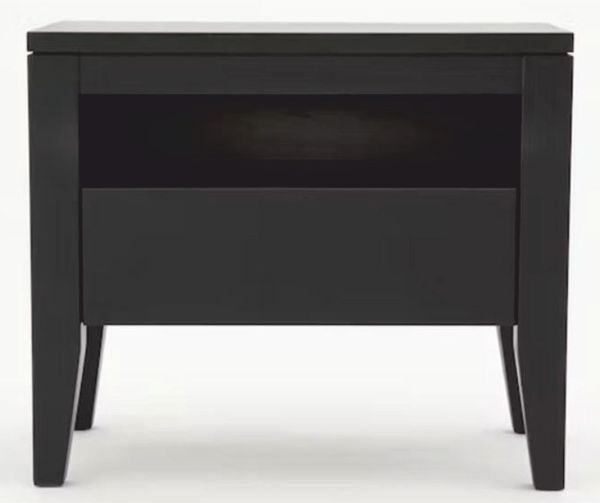 Casa Padrino Landhausstil Nachttisch mit Schublade Schwarz 70 cm - Schlafzimmer Möbel
