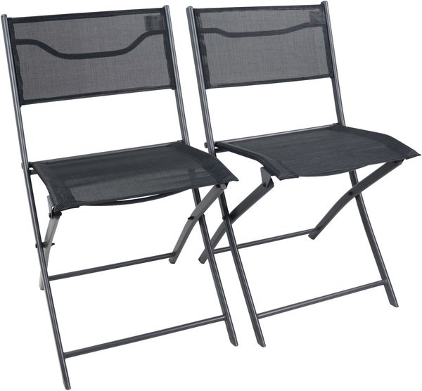 VCM Gartenstuhl Sumila 920260 Schwarz H. 79 x B. 45 x T. 46 cm