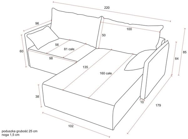 Ecksofa mit Schlaffunktion HUNTER XS in Stoff Royal Grau Ottomane Rechts Bild 5