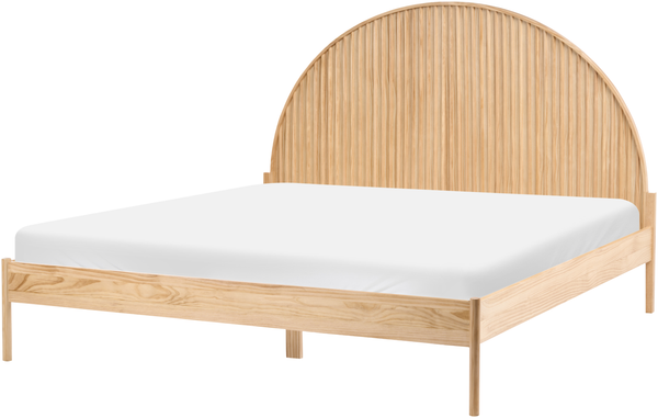 Bett mit Lattenrost Kiefernholz MASCORTEL 180x200 cm Hellbraun