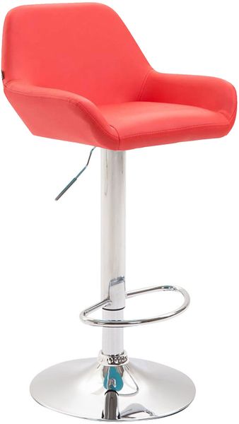 Barhocker Braga Kunstleder chrom, Rot