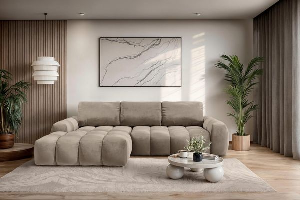OTTO home Ecksofa AZITA L-Form, 270 cm - OTTO. Verlässliche Qualität, wahlweise als Schlafsofa m. Bettkasten, Bubble-Optik