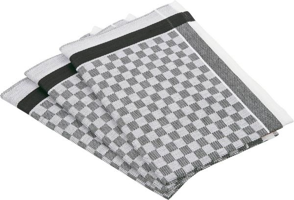ROSS Geschirrtuch Exclusiv, (Set, 3-tlg), Karofond, 50x70 cm