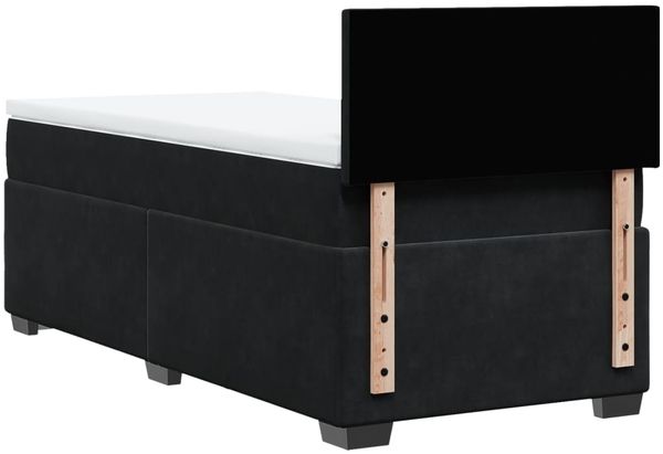 vidaXL Boxspringbett mit Matratze Schwarz 90x200 cm Samt 3286206 Bild 10