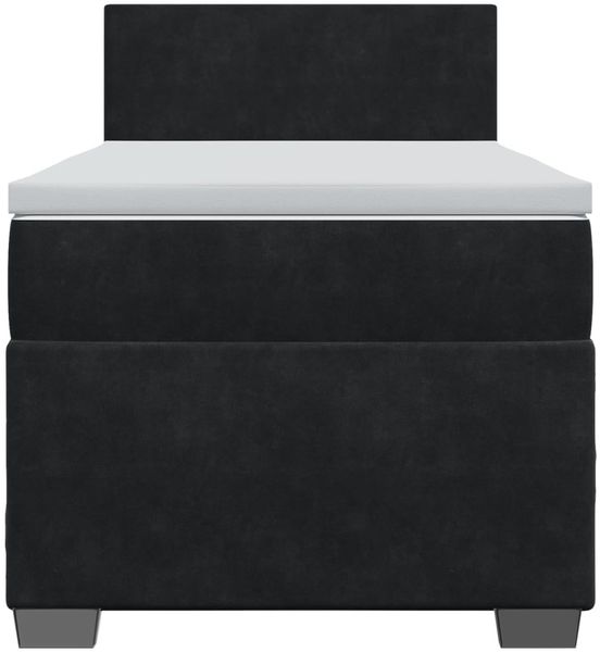 vidaXL Boxspringbett mit Matratze Schwarz 90x200 cm Samt 3286206 Bild 4