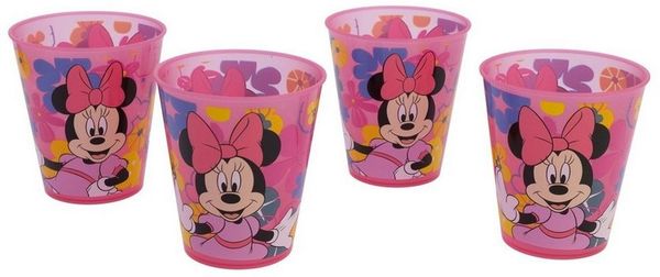 Disney Minnie Mouse Kinder Becher Set 4 teilig 285 ml aus Polypropylen