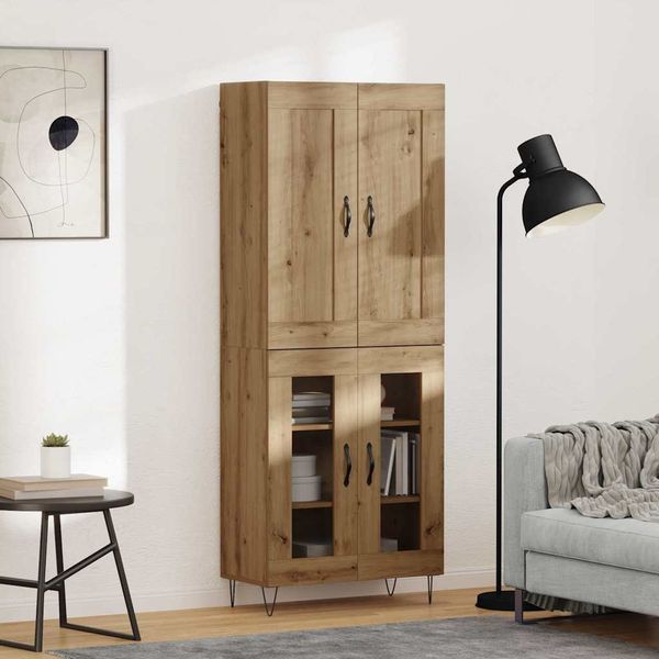 vidaXL Highboard Artisan-Eiche 69,5 x 34 x 180 cm Holzwerkstoff 3403169