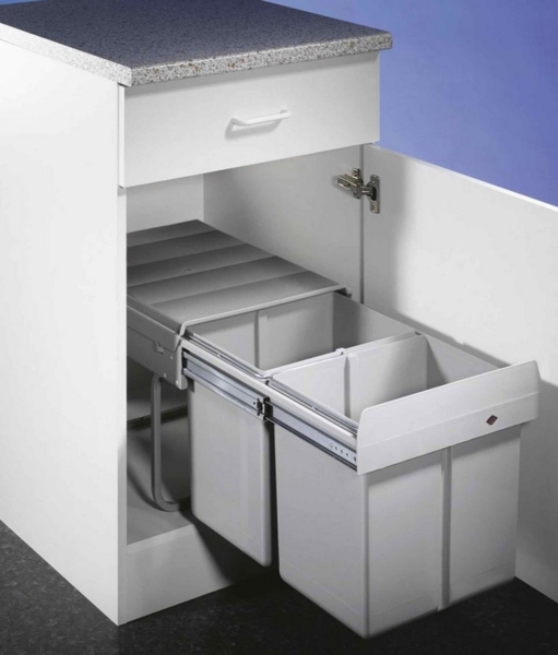 WESCO 787811-85 Abfallsorter 32 (2x16) Liter DOUBLE 2 ab 40 cm Schrankbreite