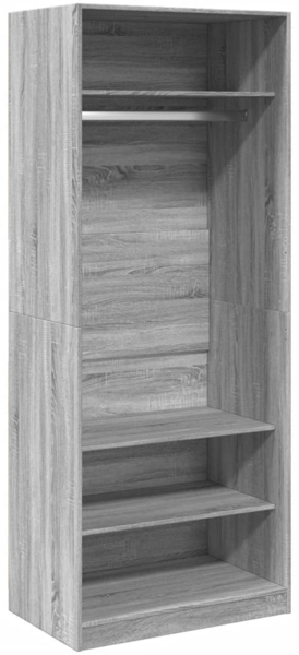 vidaXL Kleiderschrank Grau Sonoma 80x50x200 cm Holzwerkstoff 3307698