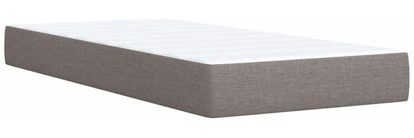 vidaXL Boxspringbett mit Matratze Taupe 100x200 cm Stoff 3294278 Bild 12