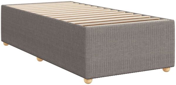 vidaXL Boxspringbett mit Matratze Taupe 100x200 cm Stoff 3294278 Bild 10