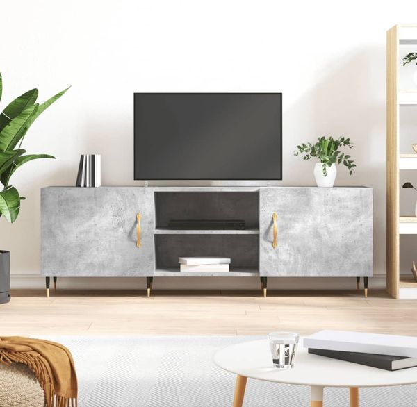 vidaXL TV-Schrank Betongrau 150x30x50 cm Holzwerkstoff 829080
