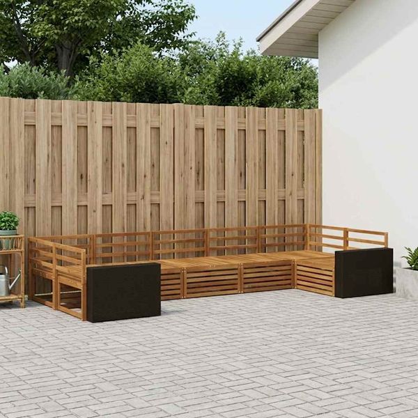 vidaXL Outdoor-Sofagarnitur 7 pcs Natur 3383812