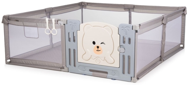 Chipolino Laufstall Amico Tür 180x200 cm 2 Ringe Aufbewahrungstasche ab 1 Jahr beige