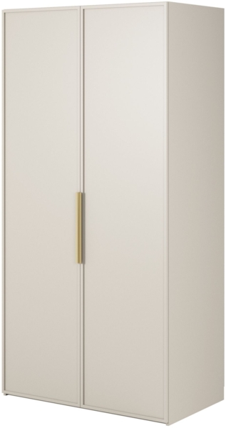 Selsey 'Frame' Kleiderschrank 2-türig mit Kleiderstange und Regalen, greige 200 x 100 x 57 cm