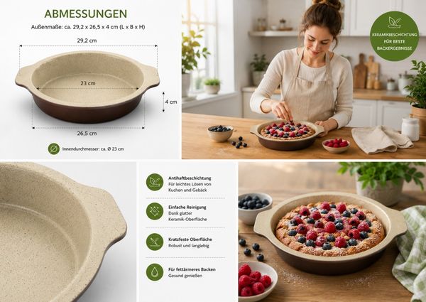 Genius Cerafit Bakery Keramikbeschichtung Tarte-Form Backform 11191