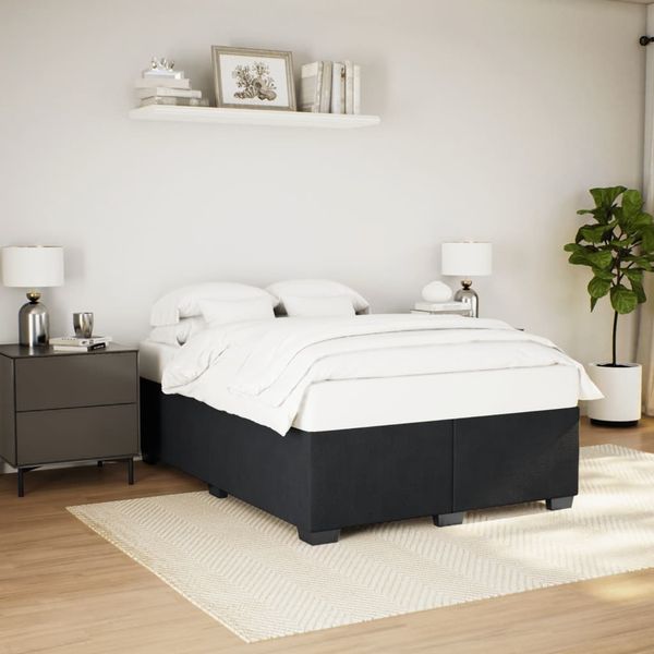 vidaXL Bettgestell ohne Matratze Schwarz 140x200 cm Samt 3284639