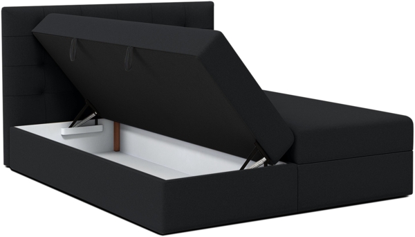 AX LIVING Belinai Bettkasten Boxspringbett 140 Bett Schwarz 145 x 208 cm Bild 3