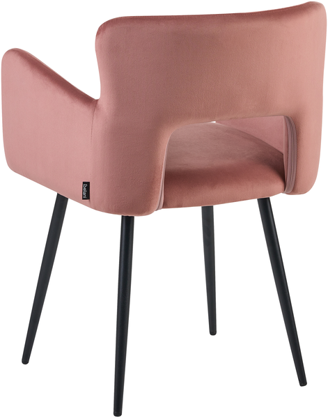 Esszimmerstuhl 2er Set SANILAC Samtstoff Pastellrosa Bild 6