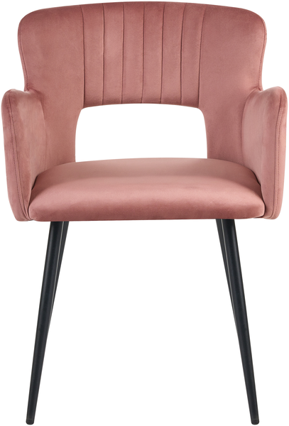 Esszimmerstuhl 2er Set SANILAC Samtstoff Pastellrosa Bild 5