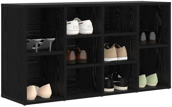 vidaXL Schuhbank Schwarz Eichen-Optik 103 x 30 x 54,5 cm Holzwerkstoff 875160 Bild 3
