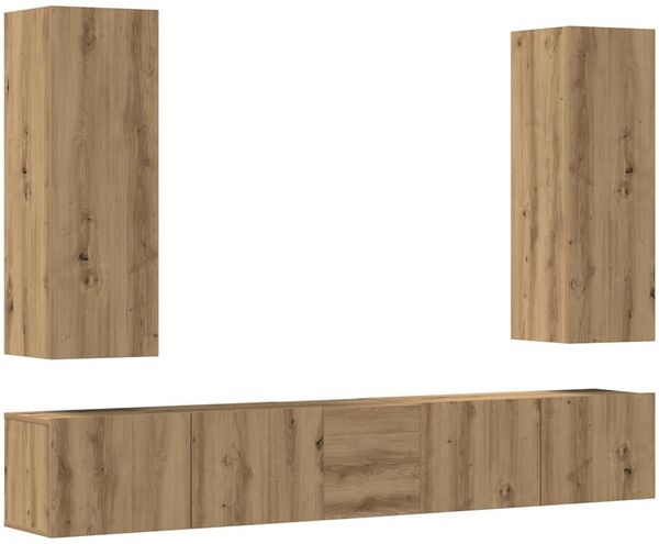 vidaXL TV-Wandschränke 5 Stk. Artisan-Eiche Holzwerkstoff 3328960