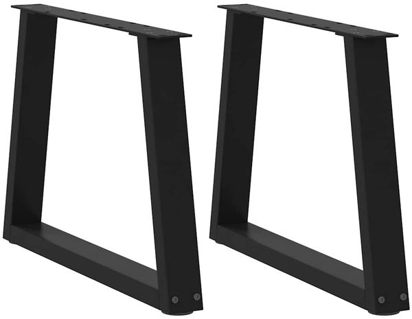 vidaXL Couchtischbeine V-Form 2 Stück Schwarz 70x(42-43,3) cm Stahl 4012556