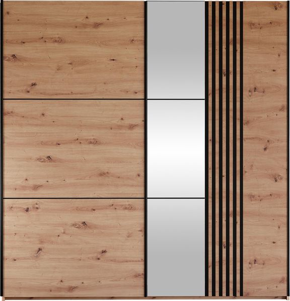Kleiderschrank Sitakiz 203 (Farbe: Artisan Eiche / Artisan Eiche + Schwarz)