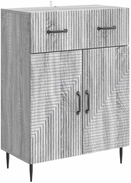 vidaXL Sideboard Graues Sonoma 66 x 34,5 x 89,5 cm Holzwerkstoff 894871