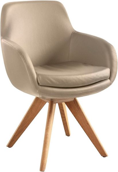 Musterring Esszimmerstuhl Tavia (Set, 2 St), Stativgestell Eiche Bianco, Drehfunktion optional, diverse Farben