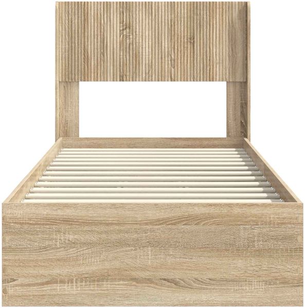 vidaXL Bettgestell mit Stauraum und Kopfteil Sonoma-Eiche 75 x 190 cm 3414525 Bild 6