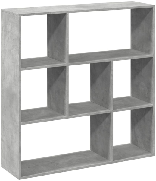 vidaXL Raumteiler-Bücherregal Betongrau 102x29x103,5 cm Holzwerkstoff 858051