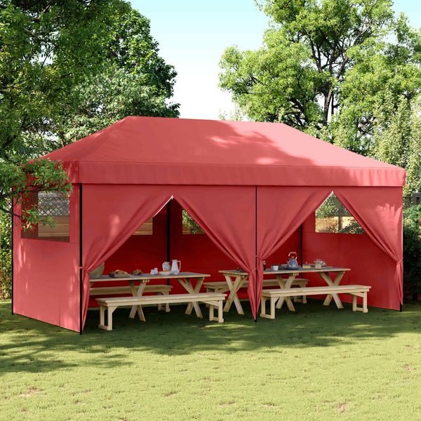 vidaXL Party-Zelt Bordeauxrot 292 x 580 x 315 cm Oxford-Stoff 42023668