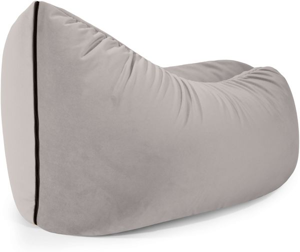 Sitzsack Clip Clap 90, Bezugstoff - Barcelona, 100% Polyester, Dark Grey, 60x90x70 Bild 5