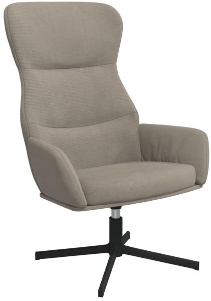 vidaXL Relaxsessel Hellgrau Samt, Drehbar [341108]