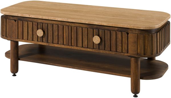 Couchtisch Mango 120x50x45 braun geölt KYOTO #117