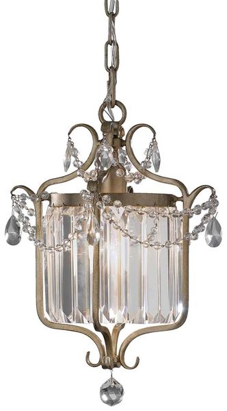 Pendellampe, Deckenlampe, Kristalle Glas Spiegelglas, D 26,7 cm