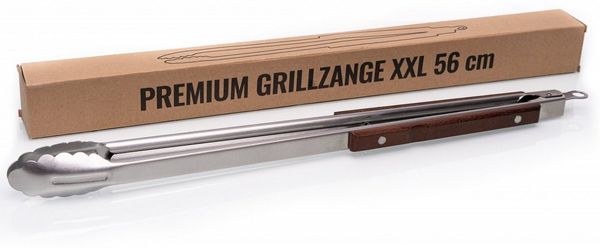 BlueCraft Grillzange, 56 cm BBQ XXL Grillzange extra lang Edelstahl optimal für jeden Gas- oder Holzkohlegrill