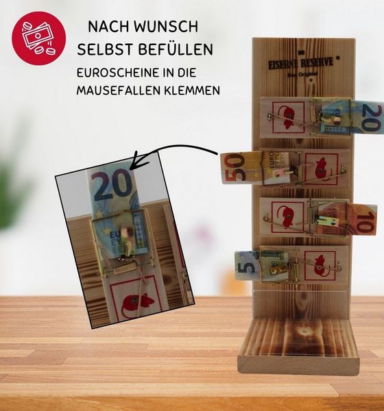 Eiserne Reserve® Geschenkbox Alles Gute zur Jugendweihe - Eiserne Reserve Mausefalle Geldgeschenk -