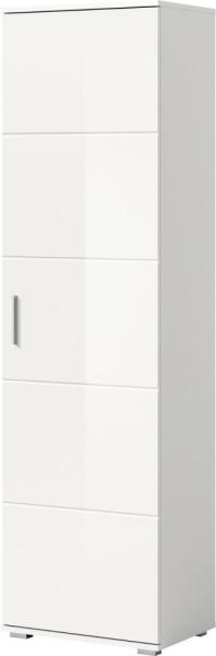 Garderobenschrank Grazie in weiß Hochglanz 55 x 191 cm