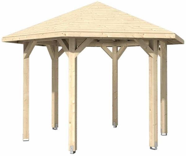 Skan Holz Holz Pavillon 6-Eck Nancy 2 | Natur |