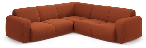 Micadoni Ecksofa Molino 5-Sitzer Boucle Baloo Braun
