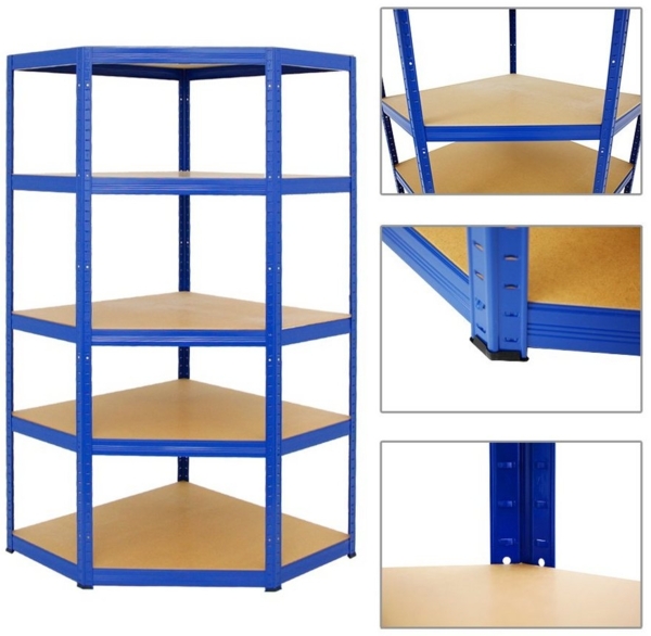 PROREGAL® Eckregal Mega Deal Otto, 1x Eckregal + 2x Schwerlastregal Slim Elephant S, Blau Bild 3