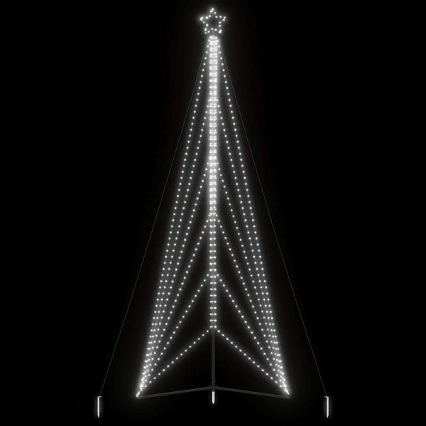 vidaXL Weihnachtsbaum-Beleuchtung 861 LEDs Kaltweiß 478 cm 4016425