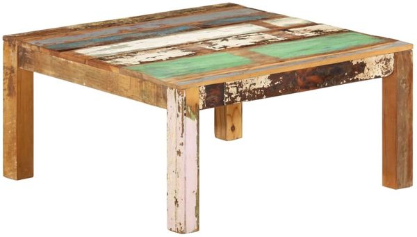 vidaXL Couchtisch 80x80x40 cm Altholz Massiv 338030